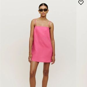 Reformation Aubree Linen Slip Dress Size XS